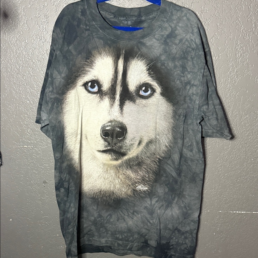 The Mountain Blue-Eyed Husky Dog T-Shirt